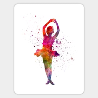 Ballet girl in watercolor Magnet